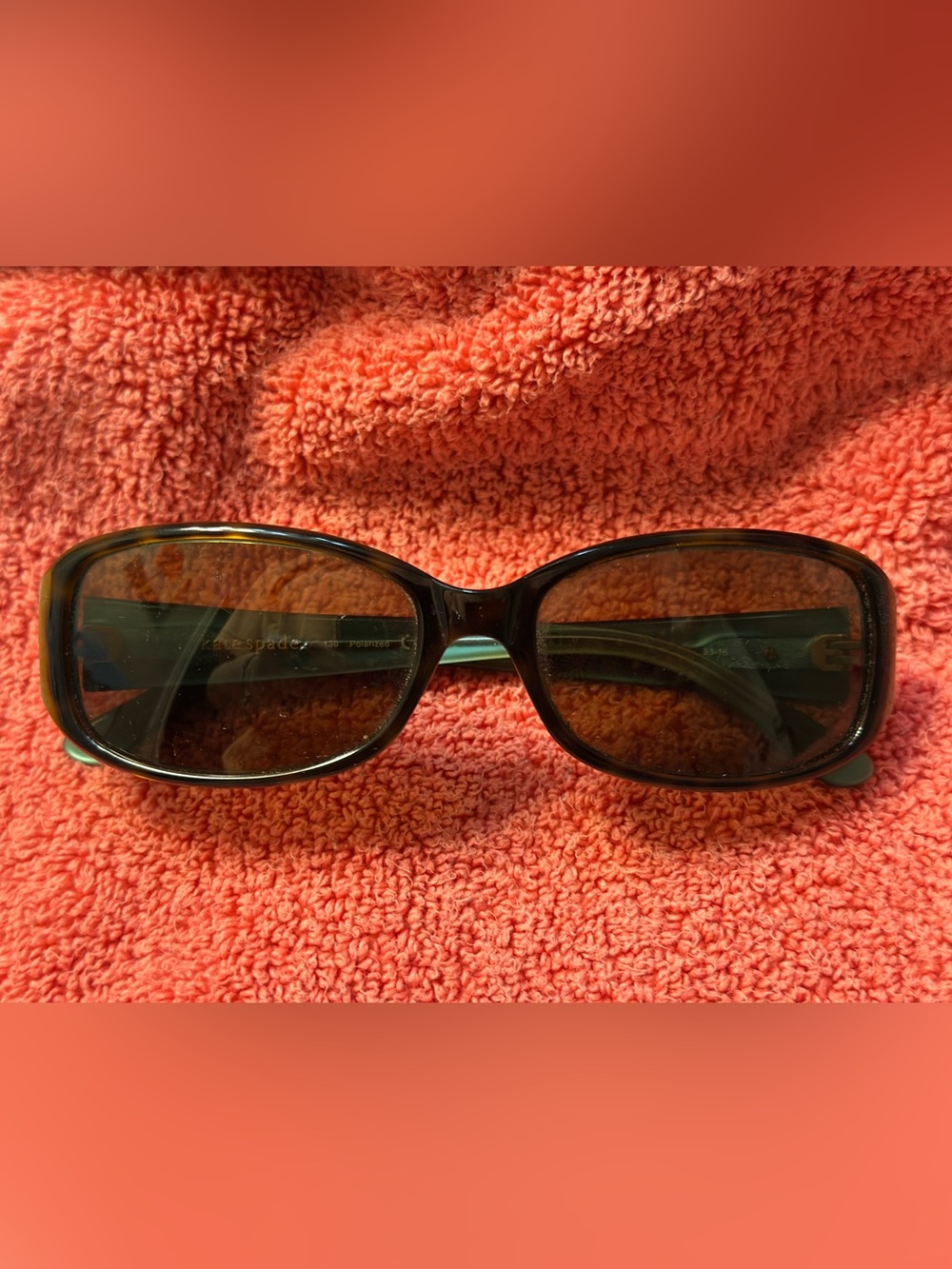 kate spade Brown Tortoiseshell Women's Sunglasses with case and cleaning cloth - Picture 6 of 14